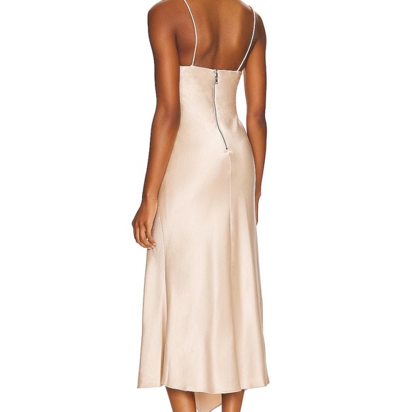 NWT ALICE + OLIVIA Harmony Asymmetrical Midi Dress - Size 0 - Picture 3 of 3